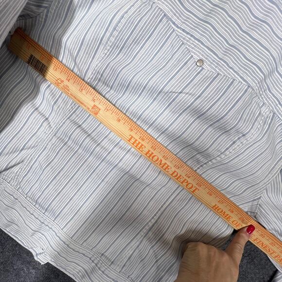 Liverpool Los Angeles Classic Jean Jacket Womens Large Blue Dotted Stripe Denim - Picture 6 of 10